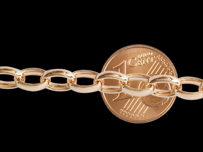 rosegold Kette mit Größenvergleich